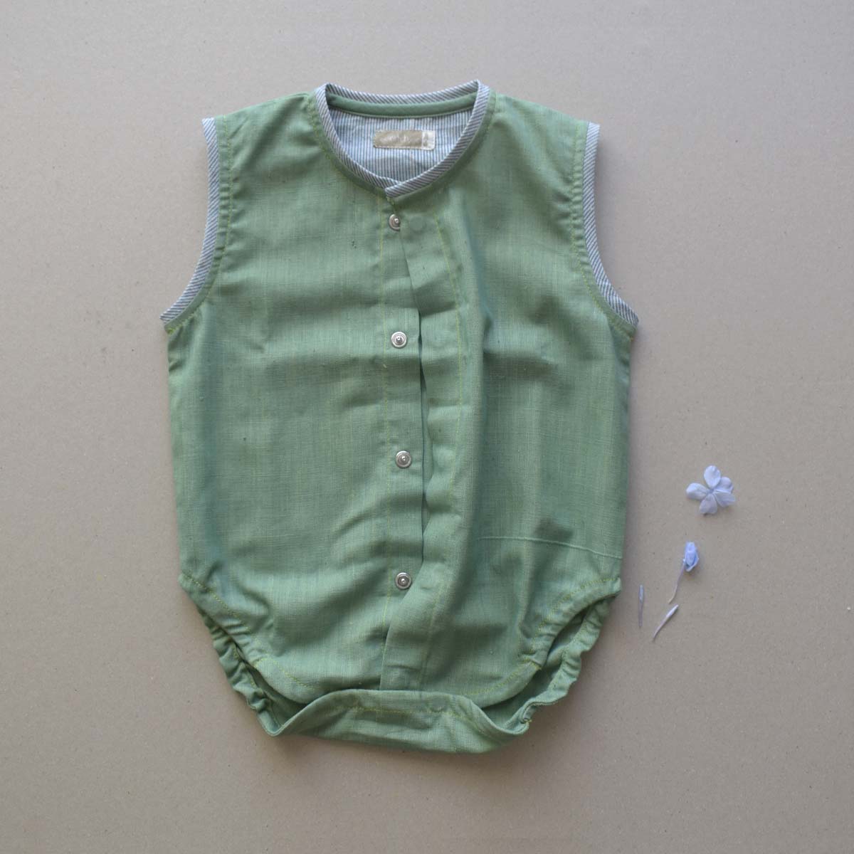 Moss Green Baby Onesie – Kids Onesies on Brown Living™. SKU: C1O00LG13NB. Img 4.