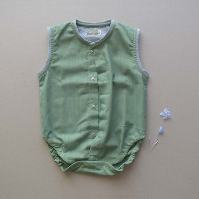 Moss Green Baby Onesie – Kids Onesies on Brown Living™. SKU: C1O00LG13NB. Img 4.