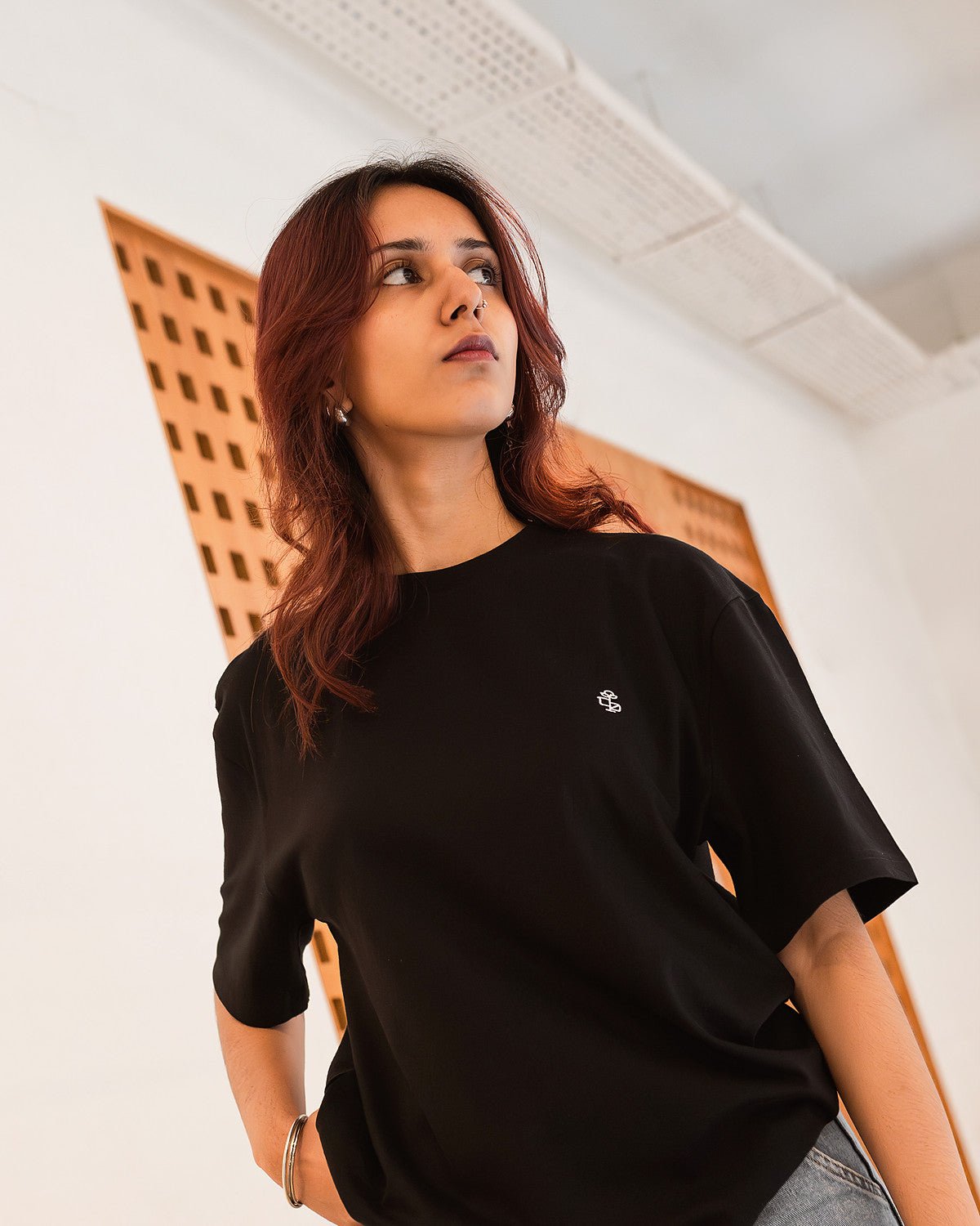 Motif Organic Cotton T-Shirt Black | GOTS Certified | Sustainable Tee – Mens T-Shirt on Brown Living™. SKU: PB2512-TSH-MTB-XL. Img 11.