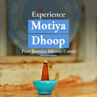 Motiya Dhoop - Pure Jasmine Incense Cones – Candles & Fragrances on Brown Living™. SKU: BFD05. Img 7.