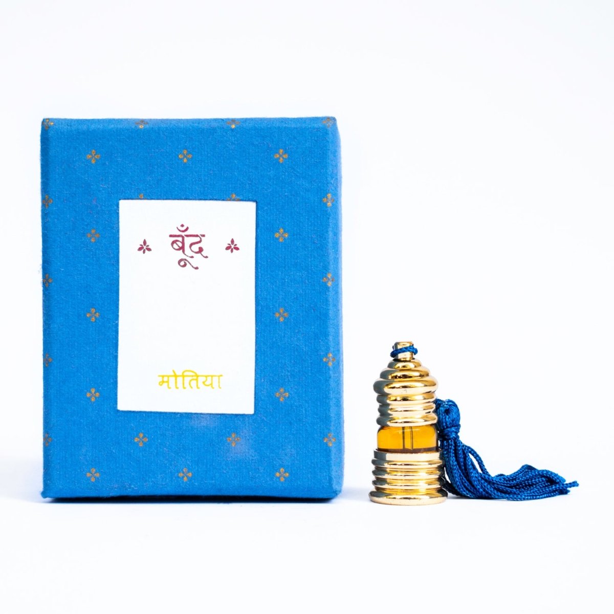 मोतिया | Motiya Natural Perfume Oil (Jasmine Attar) – Essential Oils by Boond Fragrances available on Brown Living™. 3ml . SKU: BF02. Img 2.