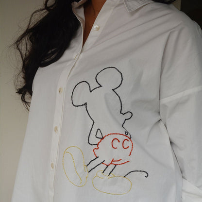 Mouse Embellished Cotton Shirt for Women – Womens Shirt on Brown Living™. SKU: MESW01W. Img 7.