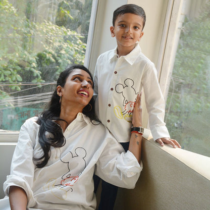 Mouse Embellished Cotton Shirt – Kids Shirts on Brown Living™. SKU: MECS - 010. Img 9.