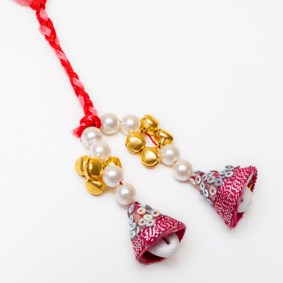 Mukta Bhaiya Bhabhi Rakhi & Lumba Set | Handmade Designer Rakhi Set – Rakhi on Brown Living™. SKU: AM-RKHSET-Mukta. Img 3.