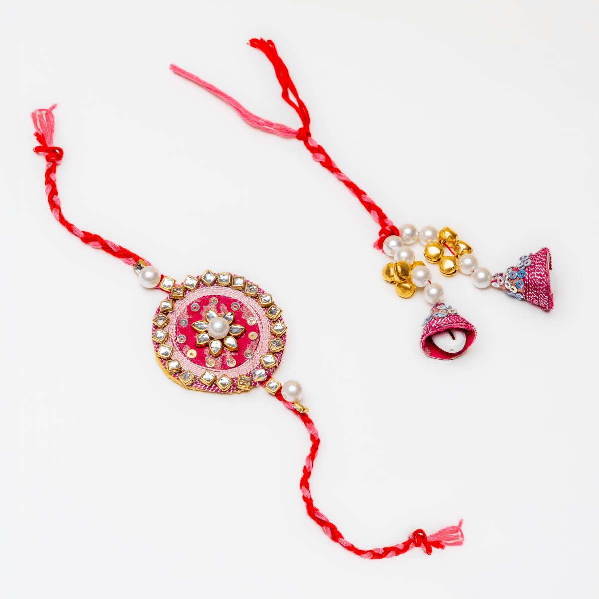 Mukta Bhaiya Bhabhi Rakhi & Lumba Set | Handmade Designer Rakhi Set – Rakhi on Brown Living™. SKU: AM-RKHSET-Mukta. Img 6.