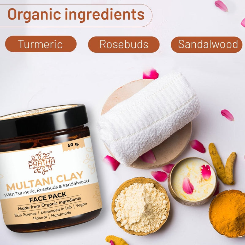 Multani Clay with turmeric and rosebuds (Pack of 2) | Verified Sustainable Face Pack on Brown Living™