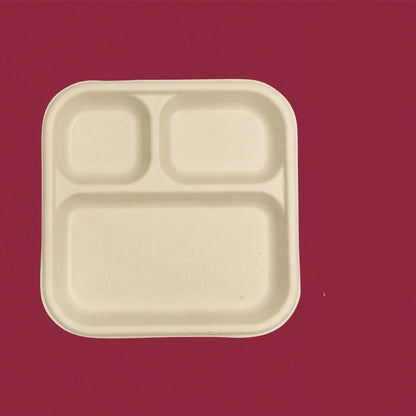 Multi - Compartment Disposable Chombo Meal Tray | Pack of 25 – Trays & Platters on Brown Living™. SKU: CLEC-73. Img 3.
