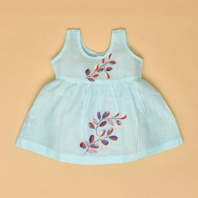 Multicolour Pure Cotton Hand Embroidered Baby Dress Combo - Set of 3 – Kids Frocks & Dresses on Brown Living™. SKU: STRCOTMULTFROCOM02 - Sn. Img 3.