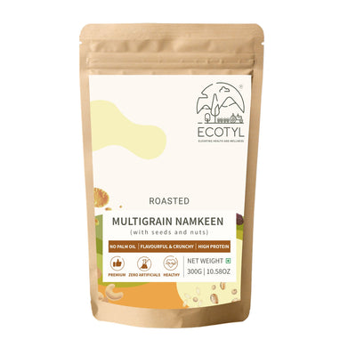 Multigrain Namkeen | Roasted Snack | Seeds & Nuts Mix | 300g – Savouries on Brown Living™. SKU: ECOTYL00056. Img 5.