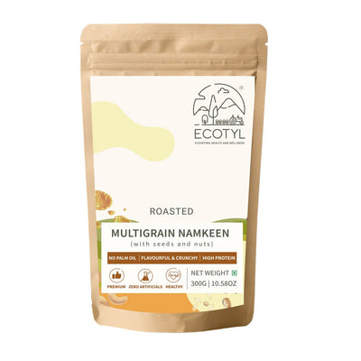 Multigrain Namkeen | Roasted Snack | Seeds & Nuts Mix | 300g – Savouries on Brown Living™. SKU: ECOTYL00056. Img 5.