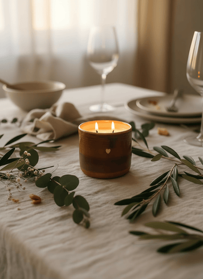 Muse Ceramic Candle | Hand Poured Scented Candle In Ceramic Jar – Candles & Fragrances on Brown Living™. SKU: CC3_N. Img 2.