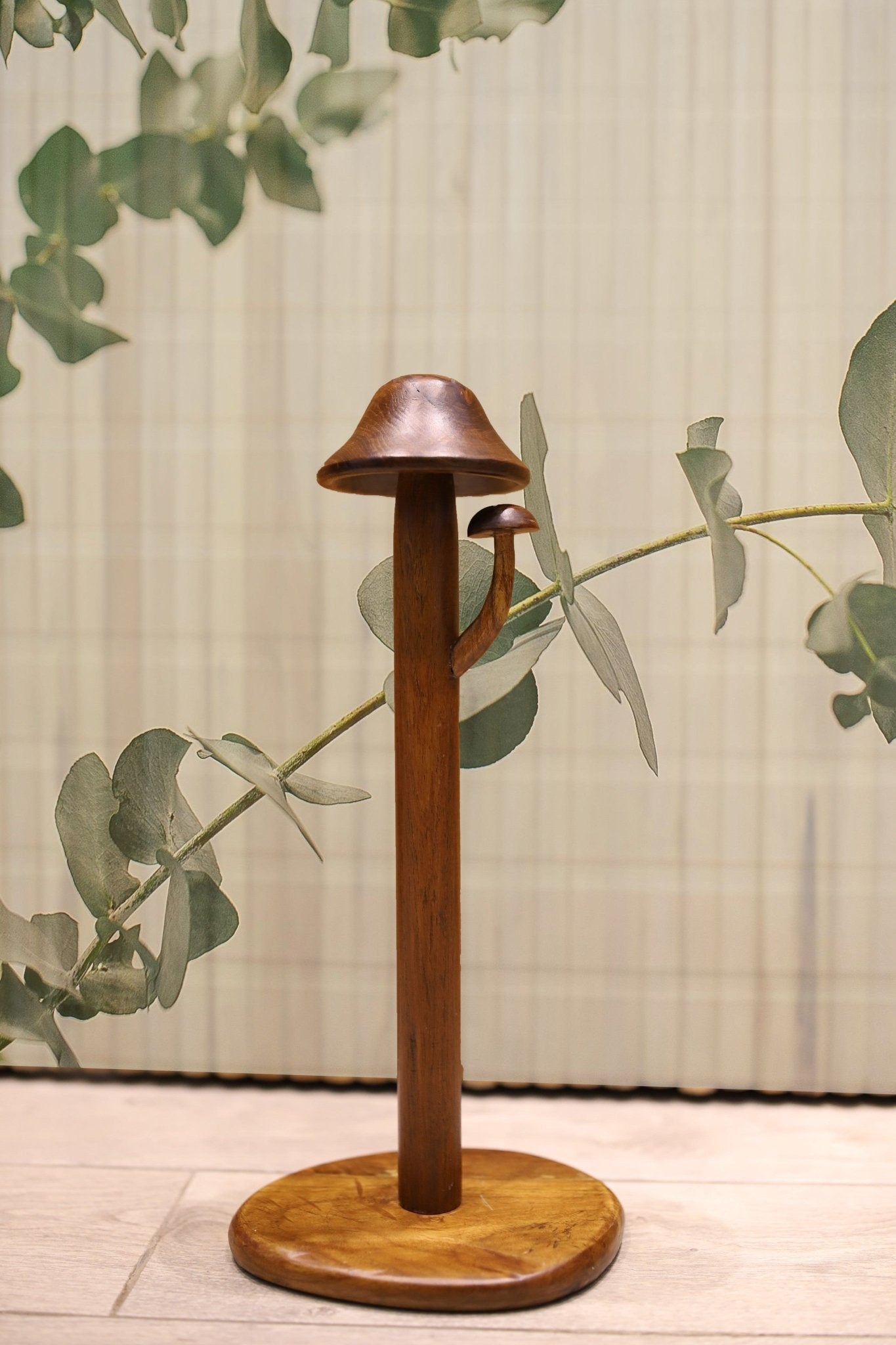 Mushroom Tissue Roll Holder | Wooden Tissue Paper Stand – Home Décor on Brown Living™. SKU: MTR. Img 2.