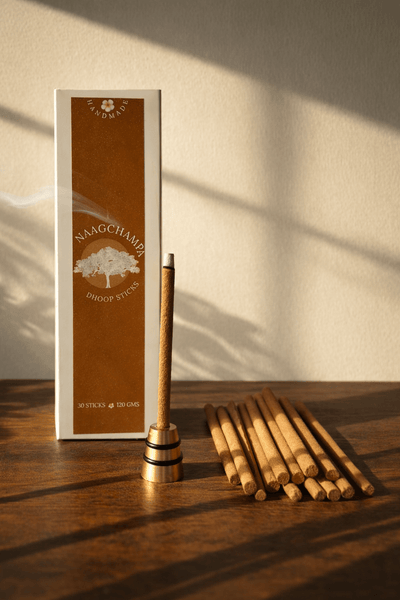Naagchampa Dhoop Sticks | Floral & Soothing Incense – Pooja Needs on Brown Living™. SKU: EMDS06_1. Img 1.