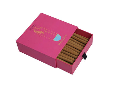 Nag Champa Dhoop Sticks | 50 Fragrant Sticks with Reusable Holder – Home Decor on Brown Living™. SKU: NCID009. Img 1.