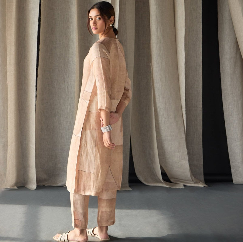 Naive Peach Pure Hemp Kurta Set | Verified Sustainable by Brown Living™