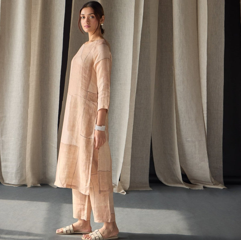 Naive Peach Pure Hemp Kurta Set | Verified Sustainable by Brown Living™