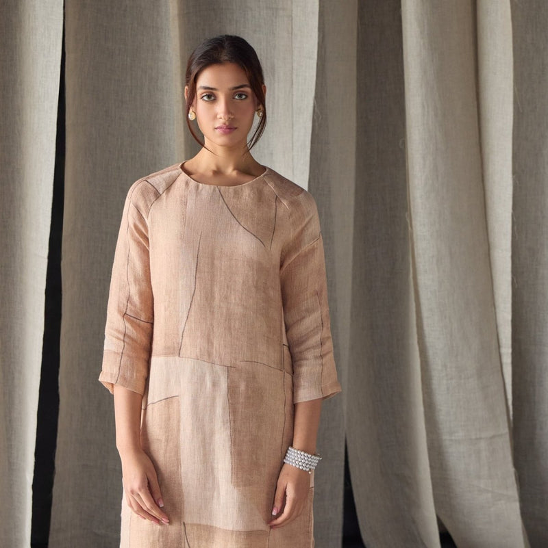 Naive Peach Pure Hemp Kurta Set | Verified Sustainable by Brown Living™