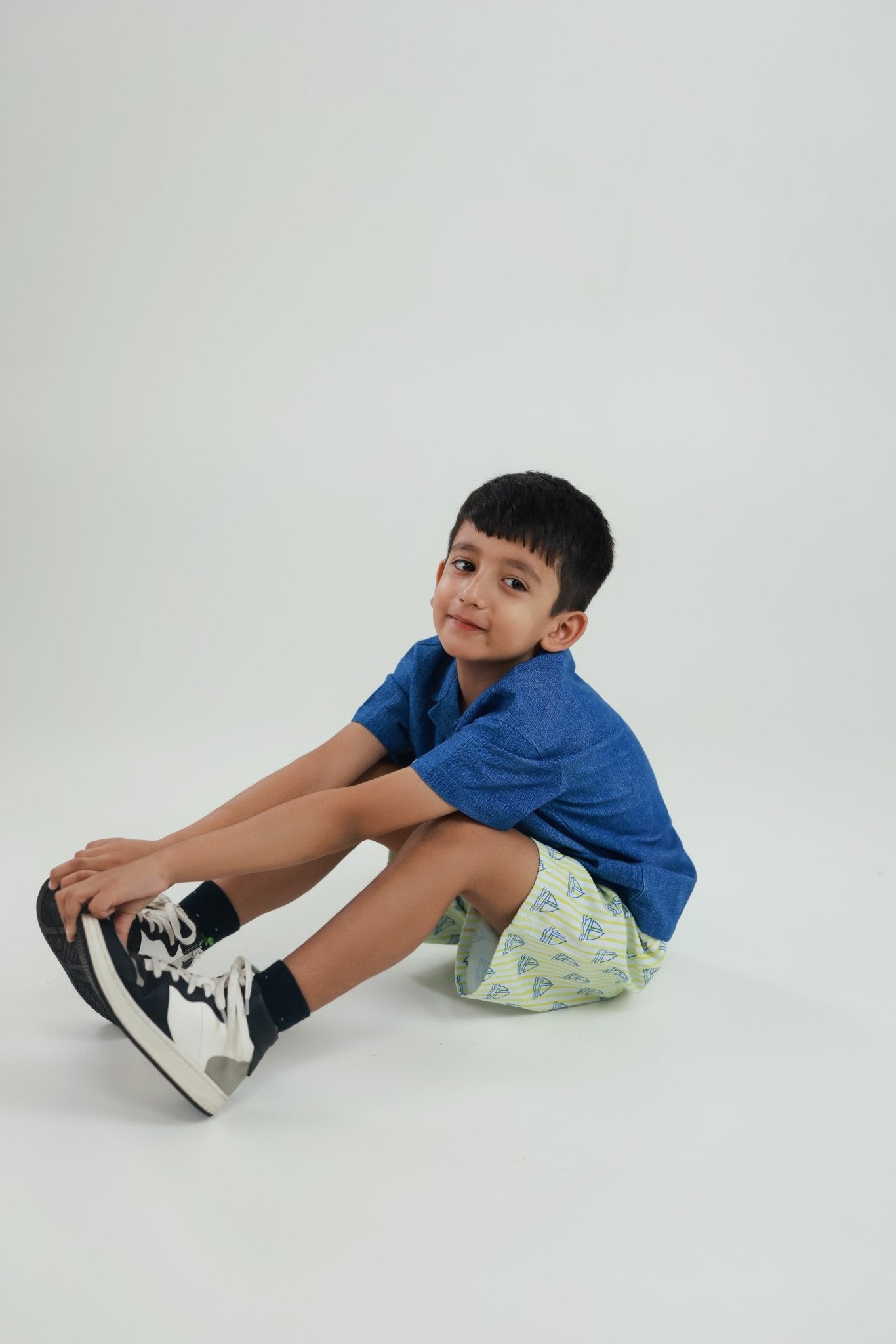 Naiyya Paar Boys Cotton Co - ord Set | Printed Comfortable Kids Outfit – Kids Daywear Sets on Brown Living™. SKU: NPB56M1. Img 2.