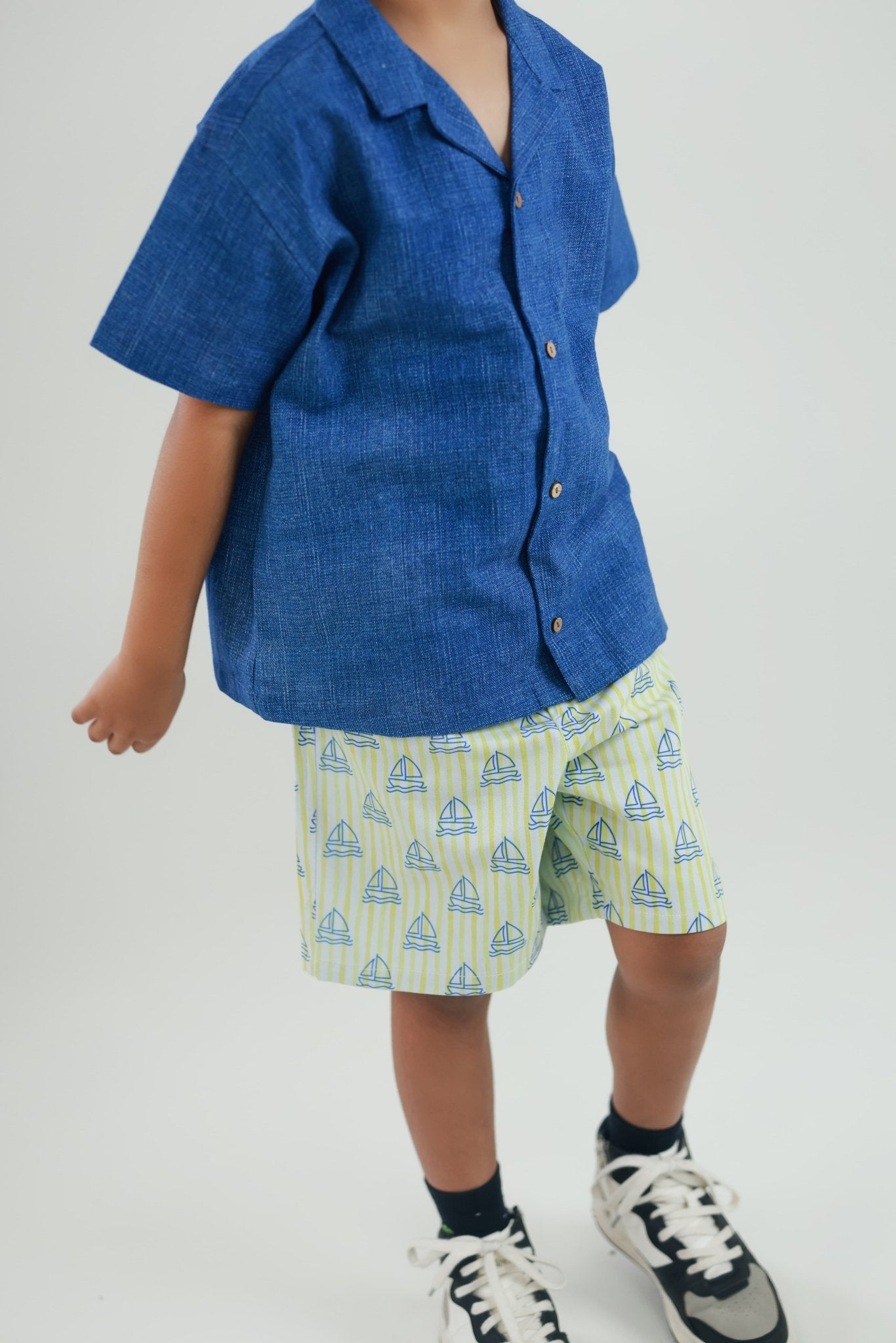 Naiyya Paar Boys Cotton Co - ord Set | Printed Comfortable Kids Outfit – Kids Daywear Sets on Brown Living™. SKU: NPB56M1. Img 3.