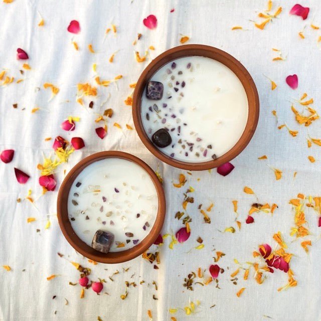 Nalika Candles | 5 wick and 7 wick | Citronella and Peppermint – Outdoor Candles by Pravaah India available on Brown Living™. 5 Wick . SKU: CAN006_A5_BL. Img 2.
