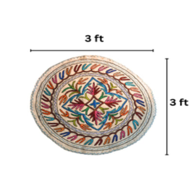 Namda Round Rug | 3 inch – Mats & Rugs on Brown Living™. SKU: b0_rug_0173. Img 3.