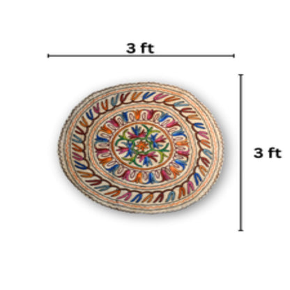 Namda Round Rug | 3 inch – Mats & Rugs on Brown Living™. SKU: b0_rug_0180. Img 4.