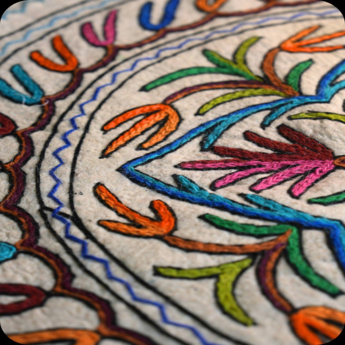 Namda Round Rug | 3 inch – Mats & Rugs on Brown Living™. SKU: b0_rug_0228. Img 10.