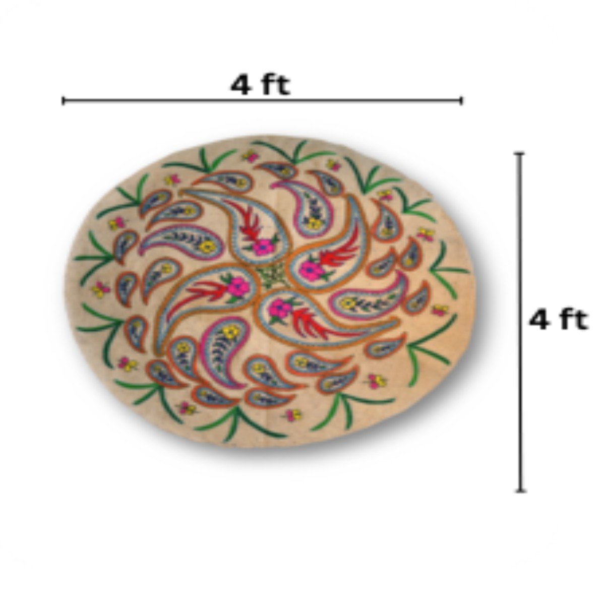 Namda Round Rug | 4 inch – Mats & Rugs on Brown Living™. SKU: b0_rug_0154. Img 8.