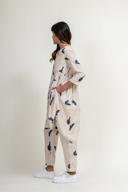 Naomi - Upcycled Cotton Linen Printed Set | Verified Sustainable by Brown Living™