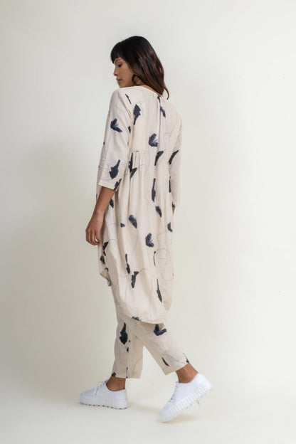 Naomi - Upcycled Cotton Linen Printed Set | Verified Sustainable by Brown Living™