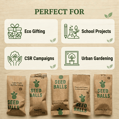 Native Tree Seed Ball Kit 25 Pack Eco Reforestation Seed Bombs – Seeds on Brown Living™. SKU: DOS-ORG-SEED-01. Img 6.