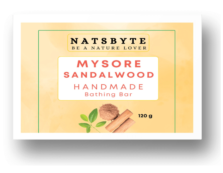 Natsbyte Mysore Sandalwood Soap | Free from SLS, Paraben – Soap on Brown Living™. SKU: MYS1. Img 1.