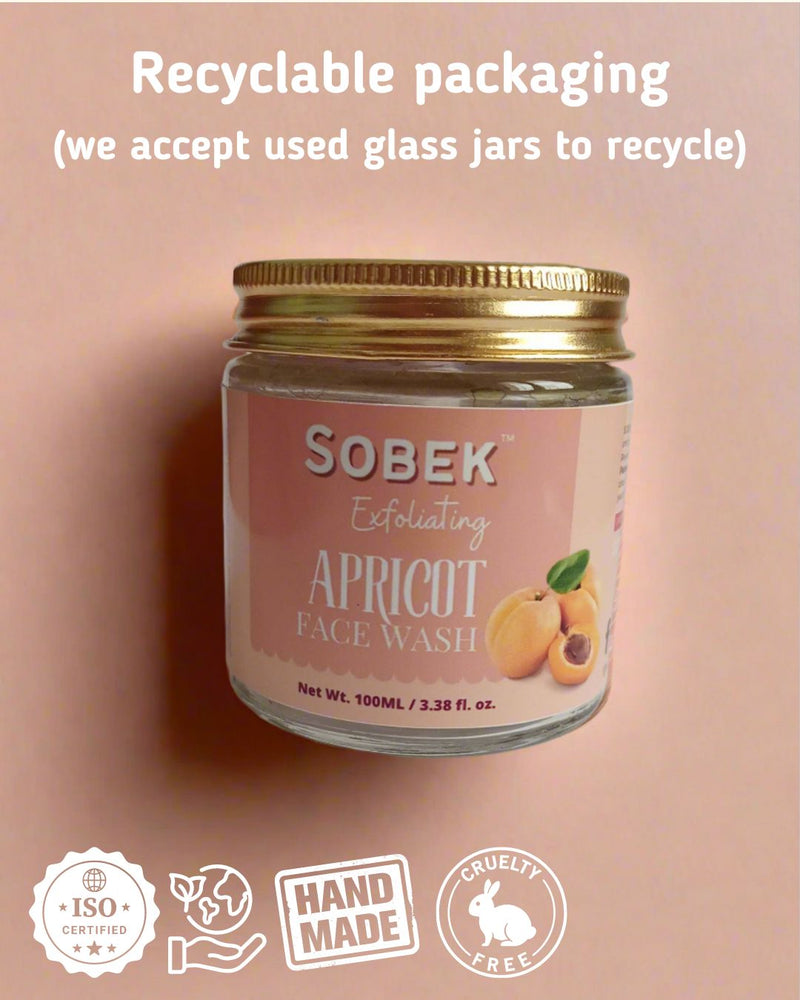 Natural Apricot and Almond Facewash | No SLS and Paraben | Verified Sustainable by Brown Living™