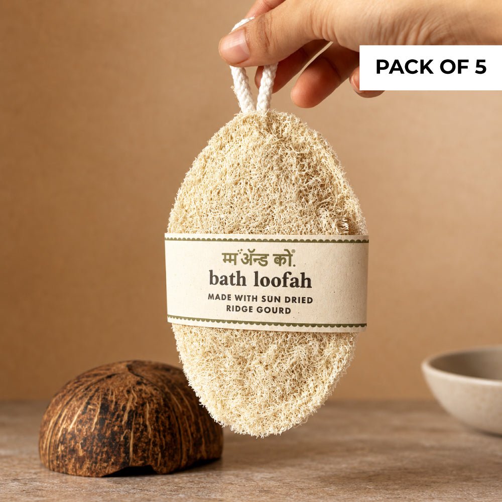 Natural Bath Loofah | Sun-Dried Ridge Gourd Scrubber – Bath Accessories on Brown Living™. SKU: AC0105. Img 6.