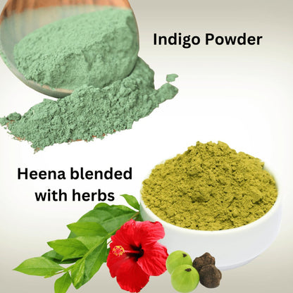 Natural Black Hair Colour Powder with Herbs and Indigo - 150 g | Verified Sustainable by Brown Living™