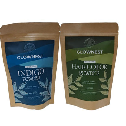 Natural Black Hair Colour Powder with Herbs and Indigo - 150 g | Verified Sustainable by Brown Living™