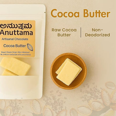 Natural Cacao Cocoa Butter Pure Skin And Hair Care – Chocolates on Brown Living™. SKU: cocoa_butter_100gn. Img 5.