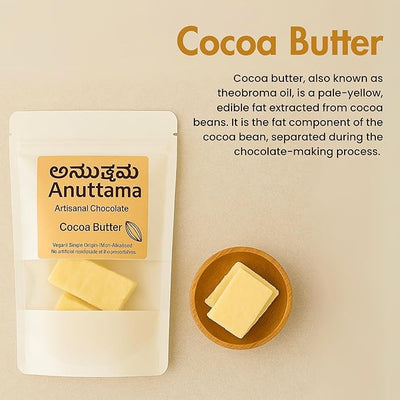 Natural Cacao Cocoa Butter Pure Skin And Hair Care – Chocolates on Brown Living™. SKU: cocoa_butter_1kgN. Img 2.