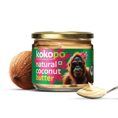 Natural Coconut Butter | Pure, Creamy & 100% Vegan Spread – 300g – Cooking & Baking Supplies on Brown Living™. SKU: NCB - 300. Img 1.