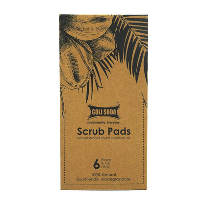 Natural Coconut Coir Dishwashing Round Scrub Pad | Verified Sustainable by Brown Living™