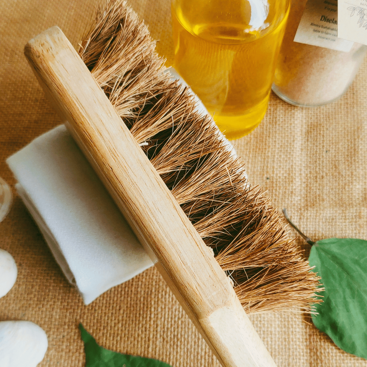 Natural Coconut Coir Long Handle Body Brush – Bath Accessories on Brown Living™. SKU: AS-WDLBB-001. Img 3.