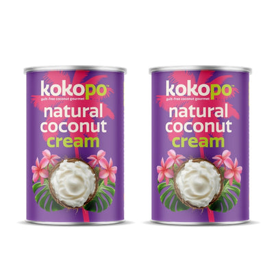 Natural Coconut Cream | Pack of 2 | Rich, Pure & Dairy - Free – World Gourmet Food on Brown Living™. SKU: NCC - 400 - 2. Img 1.