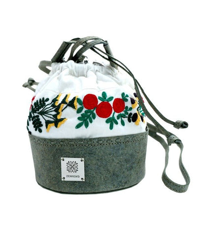 Natural Coconut Leather Jhola Bag – Womens Handbag on Brown Living™. SKU: ZK15. Img 2.