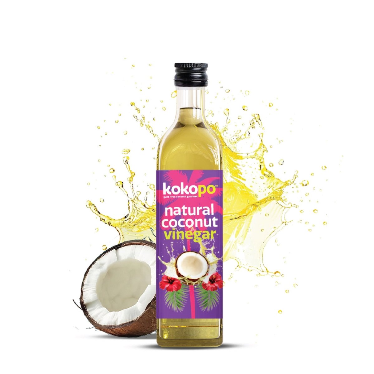 Natural Coconut Vinegar – Raw, with Probiotic “Mother”, Gut - Friendly – Health & Energy Drinks by KOKOPO Foods available on Brown Living™. . SKU: NCV - 500. Img 2.