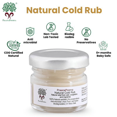 Natural Cold Rub - 25g – Medical Care on Brown Living™. SKU: 133-08239-praanapoorna-SKUB4. Img 5.