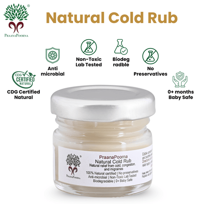 Natural Cold Rub - 25g – Medical Care on Brown Living™. SKU: 133-08239-praanapoorna-SKUB4. Img 5.