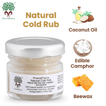 Natural Cold Rub - 25g – Medical Care on Brown Living™. SKU: 133-08239-praanapoorna-SKUB4. Img 1.