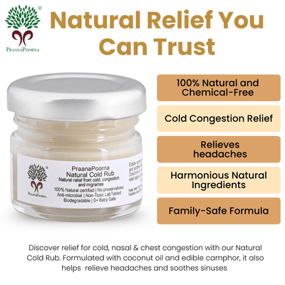 Natural Cold Rub - 25g – Medical Care on Brown Living™. SKU: 133-08239-praanapoorna-SKUB4. Img 4.