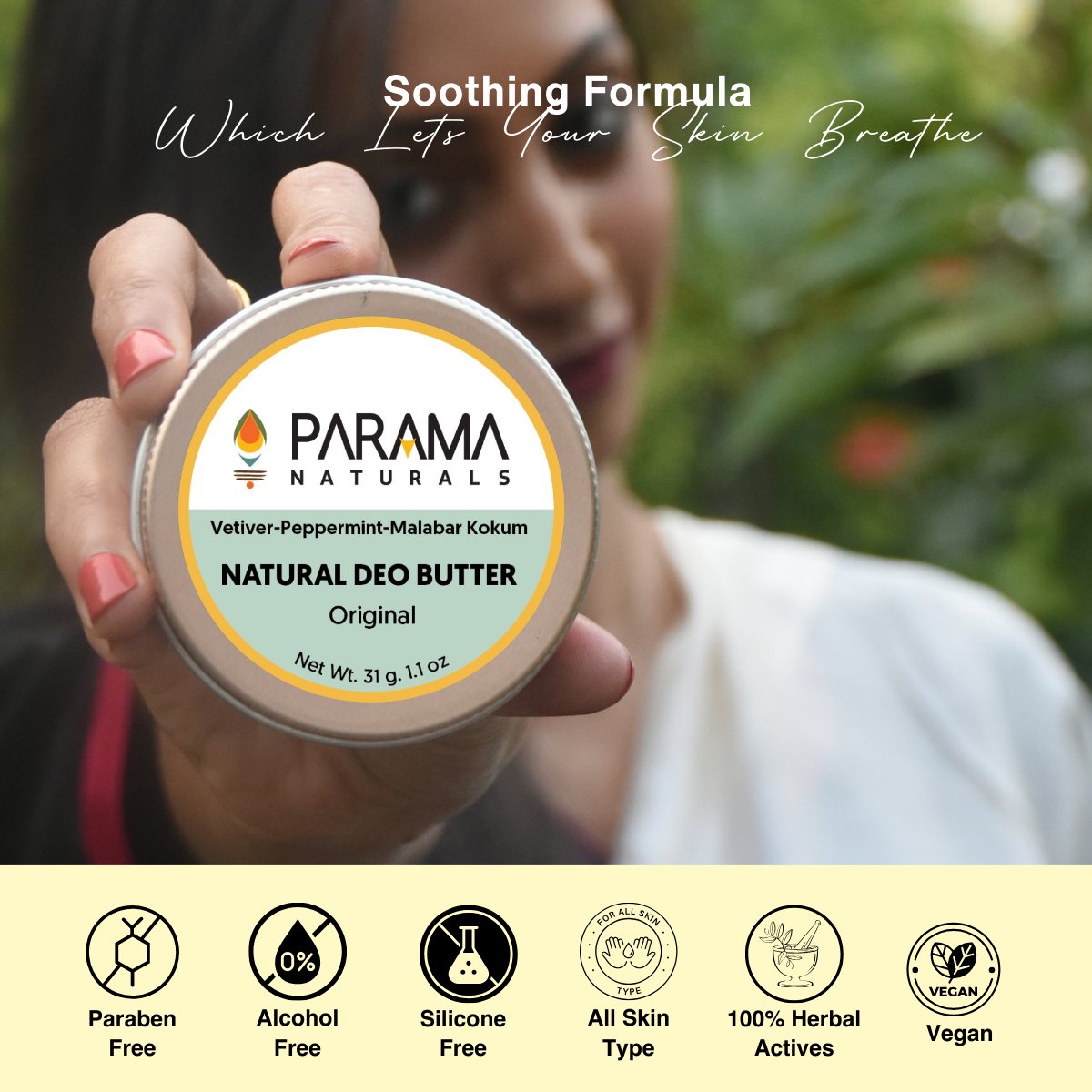 Natural Deo Butter | Gender Neutral Deodrant - 31g | Verified Sustainable by Brown Living™