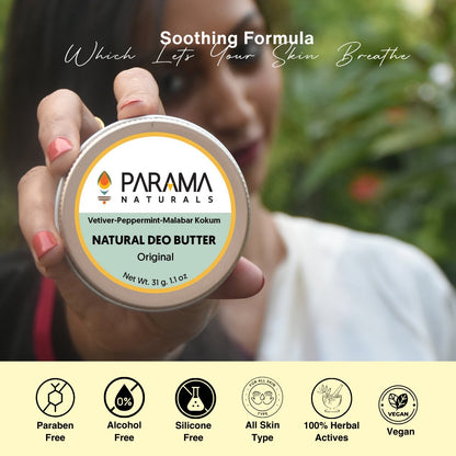 Natural Deo Butter | Gender Neutral Deodrant - 31g | Verified Sustainable by Brown Living™